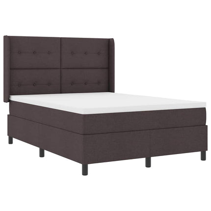 Box spring seng med pude Mørk Brun 200 x 140 cm Stof