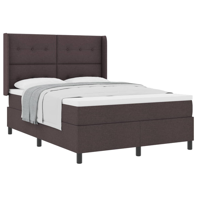 Box spring seng med pude Mørk Brun 200 x 160 cm Stof