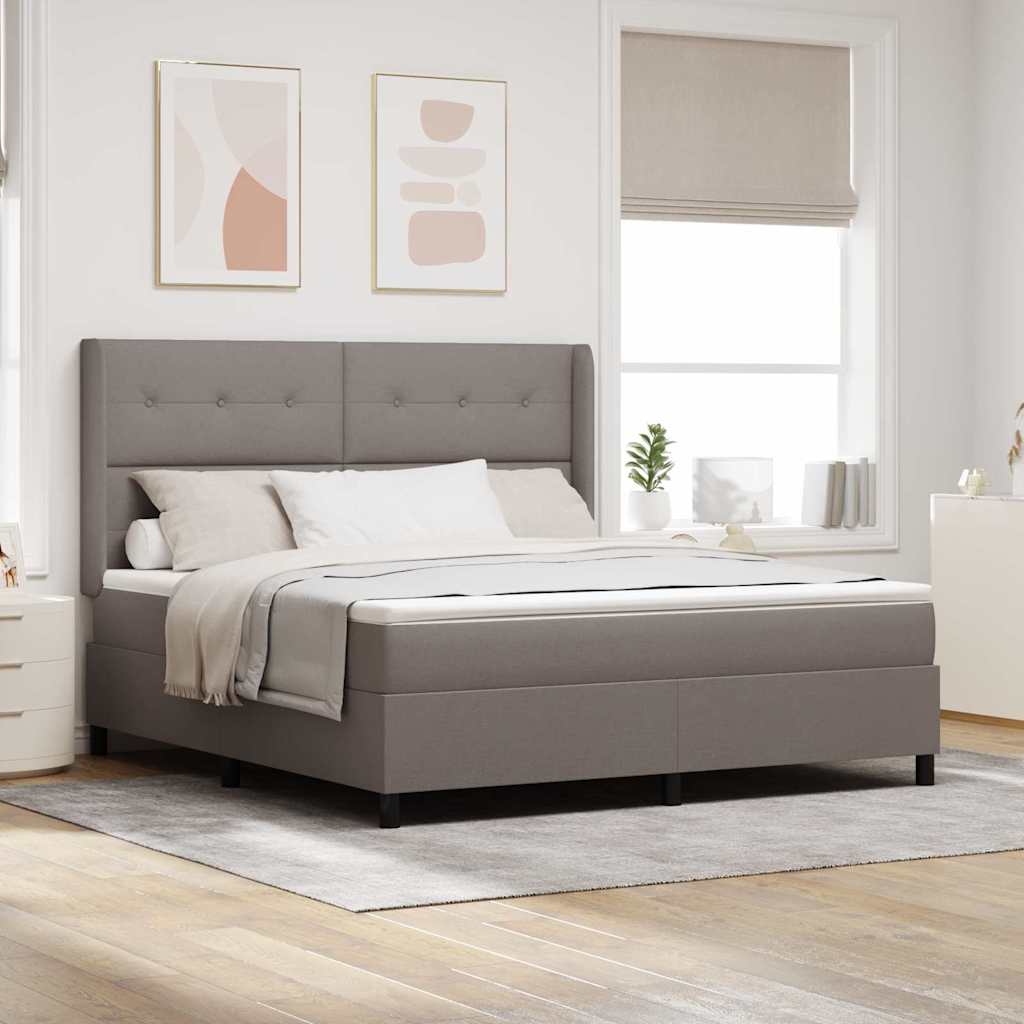 Box spring seng med pude Grbrun 200 x 180 cm Stof