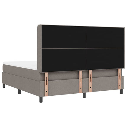 Box spring seng med pude Gråbrun 200 x 180 cm Stof