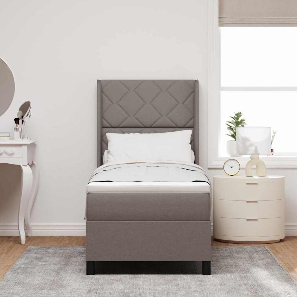 Box spring seng med pude Grbrun 200 x 80 cm Stof