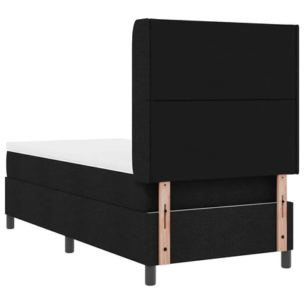 Box spring seng med pude med hovedgærde Sort 200 x 100 cm Stof