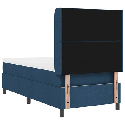 Box spring seng med hovedgærde Blå 200 x 100 cm Stof