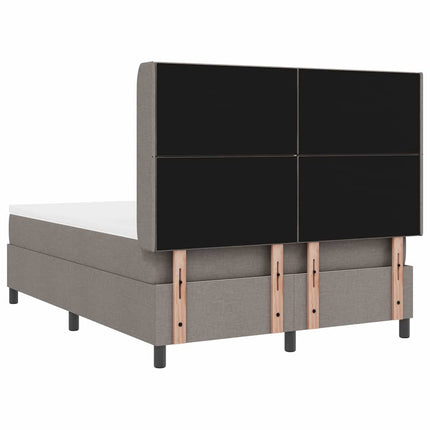 Box spring seng med pude Gråbrun 200 x 160 cm Stof