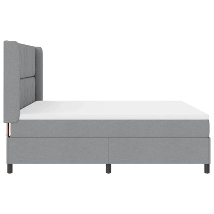 Box spring seng med pude Lysegrå 200 x 180 cm Stof