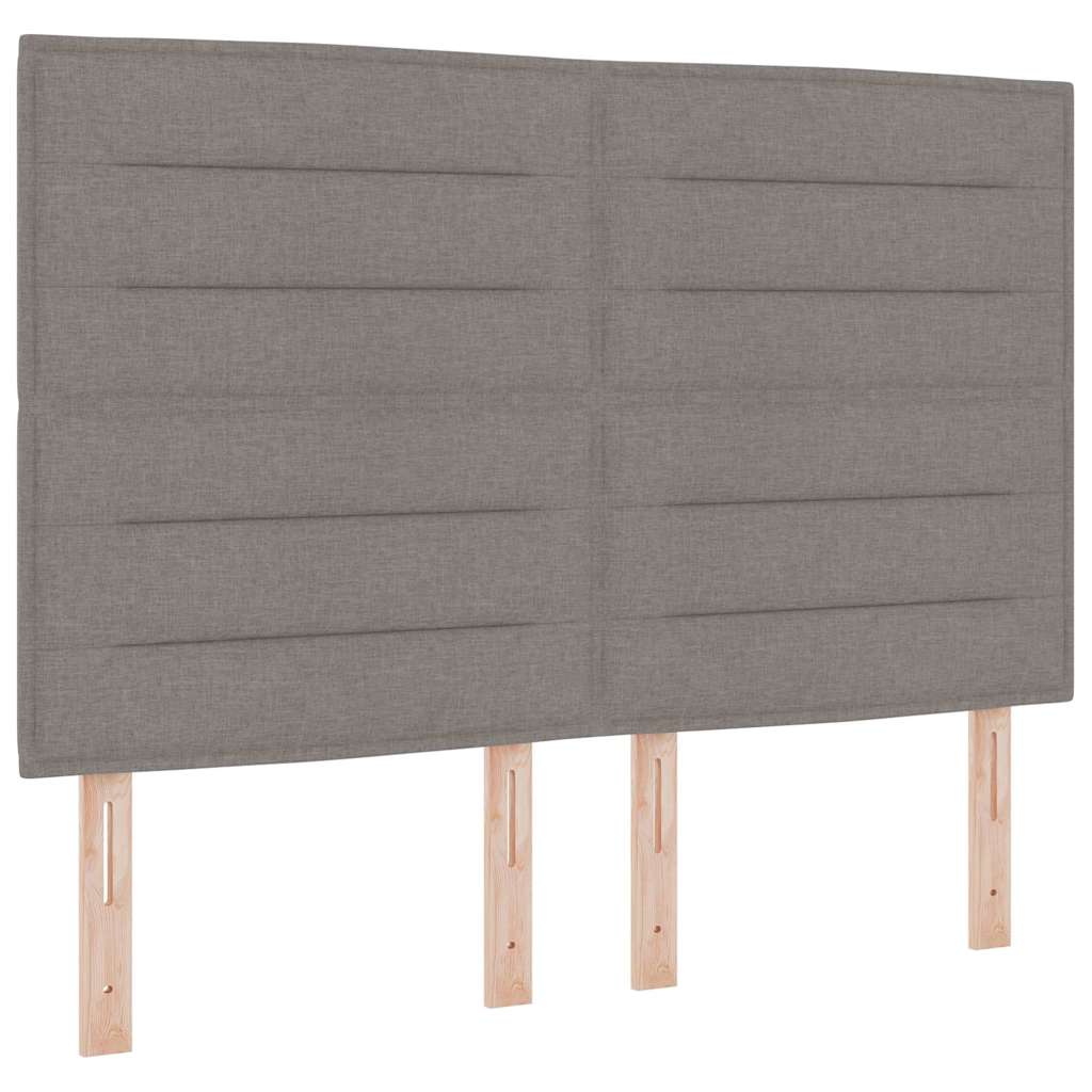 Box spring seng med madras Gråbrun 140 x 200 cm Stof