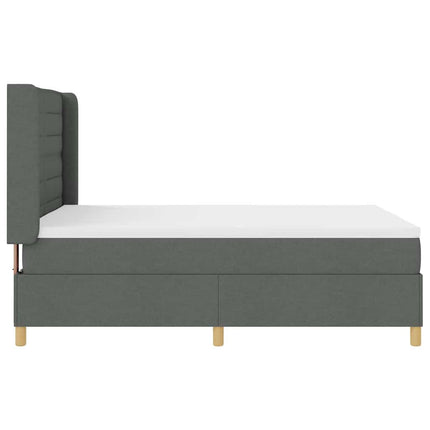 Box spring seng med madras Mørkegrå 160 x 200 cm Stof