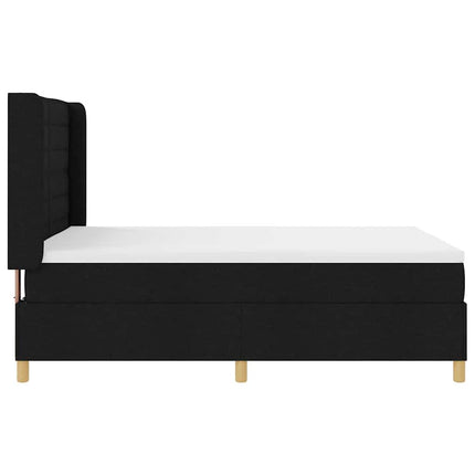 Box spring seng med madras Sort 160 x 200 cm Stof