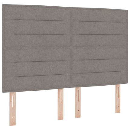Box spring seng med hovedgærde Gråbrun 160 x 200 cm Stof