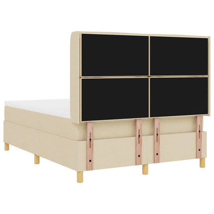 Box spring seng med madras Creme 160 x 200 cm Stof