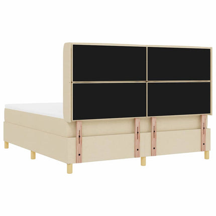Box spring seng med madras Creme 180 x 200 cm Stof