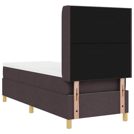 Box spring seng med hovedgærde Mørk Brun 80 x 200 cm Stof