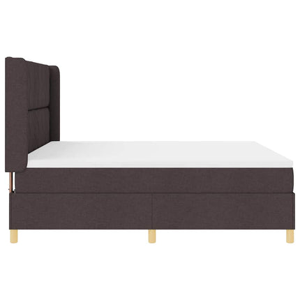 Box spring seng med hovedgærde Mørk Brun 180 x 200 cm Stof