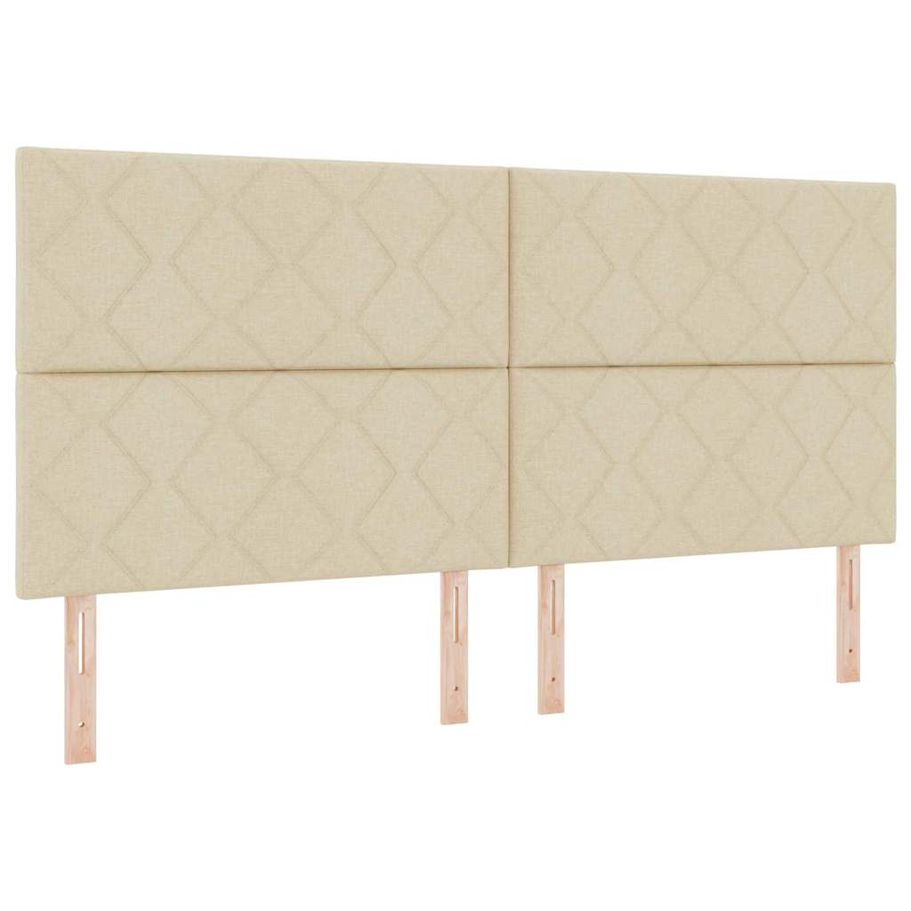 Box spring seng med madras Creme 200 x 200 cm Stof