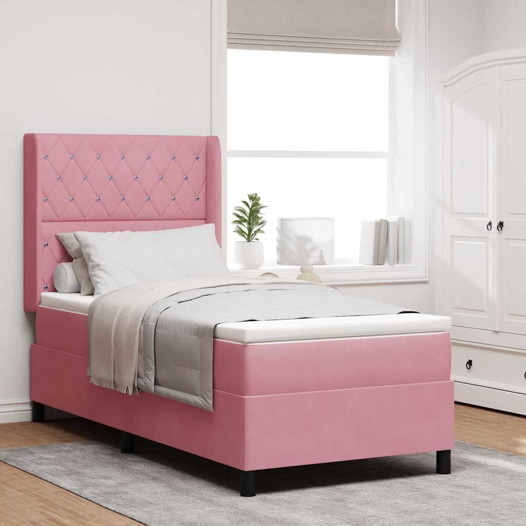 Box spring seng med madras Lyserd 100 x 200 cm Fljl