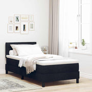 Box spring seng med madras med LED Sort 100 x 200 cm Stof