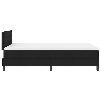Box spring seng med madras med LED Sort 120 x 190 cm Stof