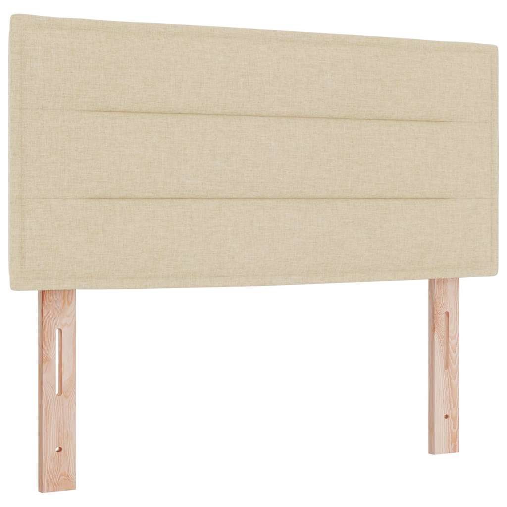 Box spring seng med madras med LED Creme 120 x 190 cm Stof