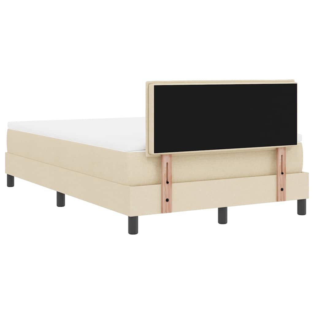 Box spring seng med madras med LED Creme 120 x 190 cm Stof