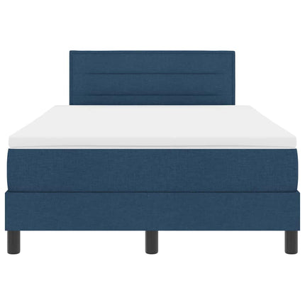 Box spring seng med pude med hovedgærde Blå 120 x 200 cm Stof