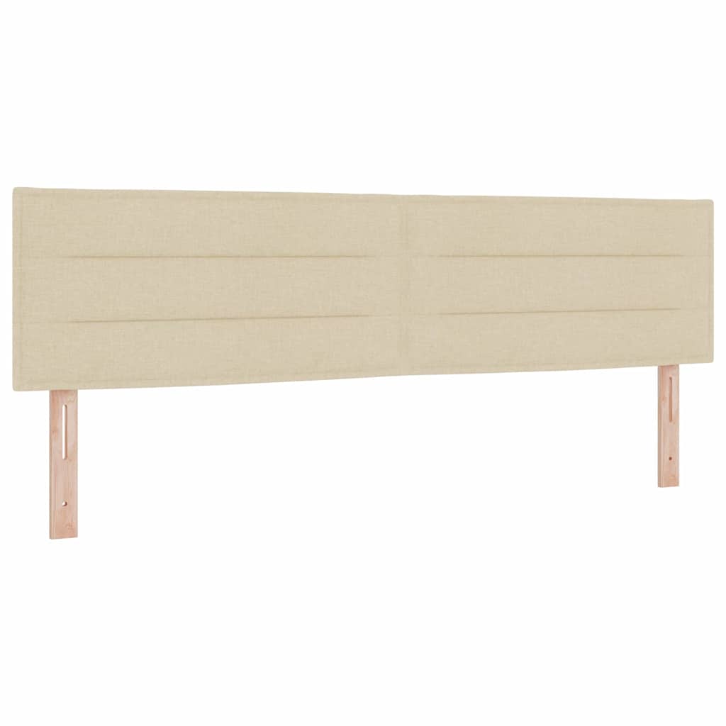 Box spring seng med madras med LED Creme 180 x 200 cm Stof