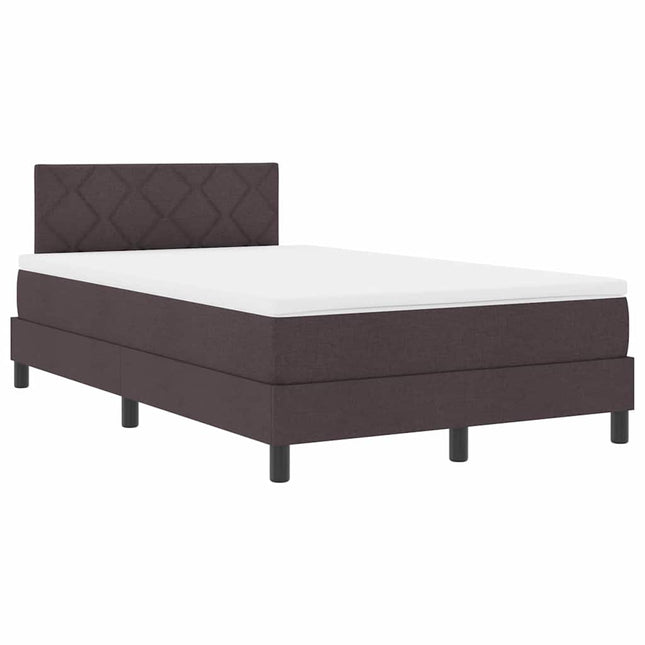 Box spring seng med pude Mørk Brun 120 x 200 cm Stof