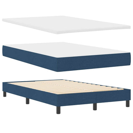 Box spring seng med pude med hovedgærde Blå 120 x 200 cm Stof