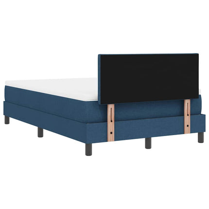 Box spring seng med pude med hovedgærde Blå 120 x 200 cm Stof