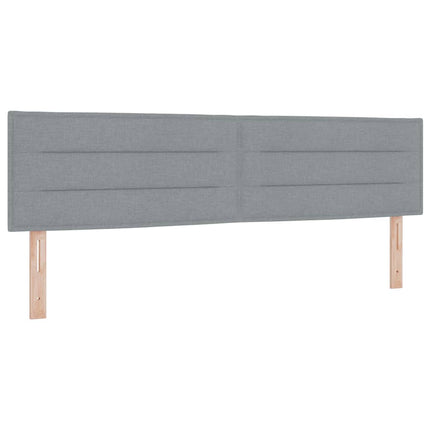 LED Box Spring Bed med pude Lysegrå 180 x 200 cm Stof