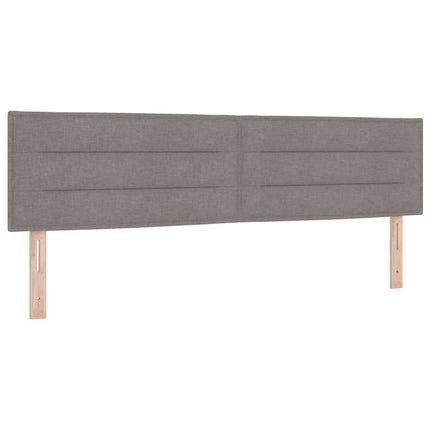 LED Box Spring Bed med hovedgærde Gråbrun 180 x 200 cm Stof
