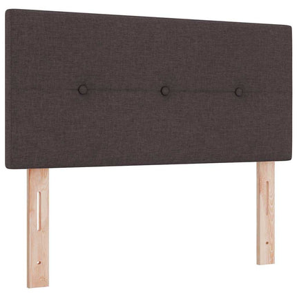 LED Box Spring Bed med pude Mørk Brun 90 x 200 cm Stof