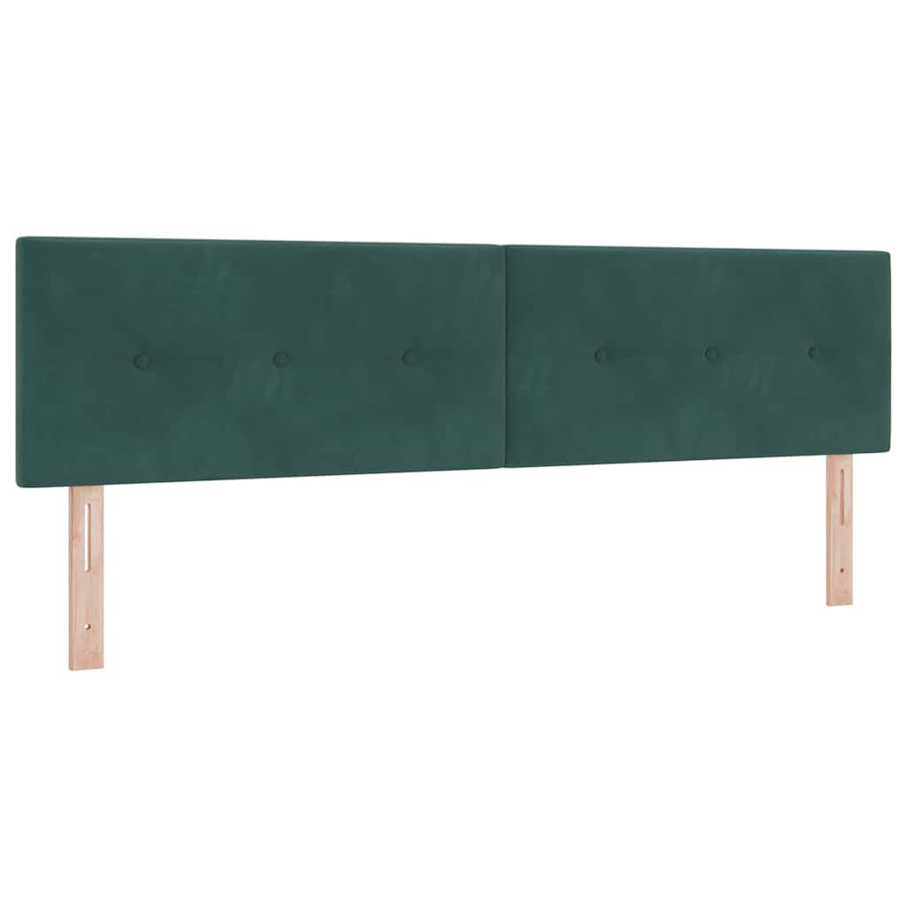 LED Box Spring Bed med madras Mørkegrøn 180 x 200 cm Fløjl