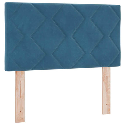LED Box Spring Bed med hovedgærde Mørk blå 80 x 200 cm Fløjl