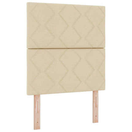Box spring seng med madras med LED Creme 80 x 200 cm Stof