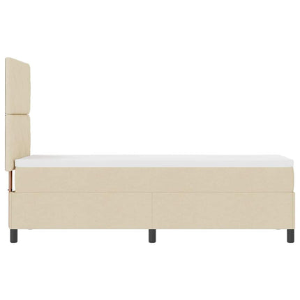 Box spring seng med madras med LED Creme 80 x 200 cm Stof