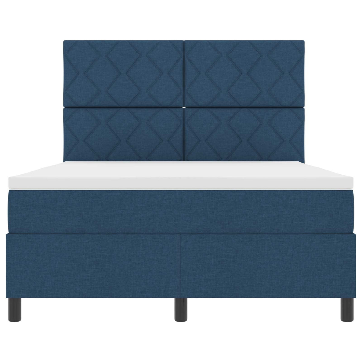 Box spring seng med LED-lysstrimler Bl 160 x 200 cm Stof