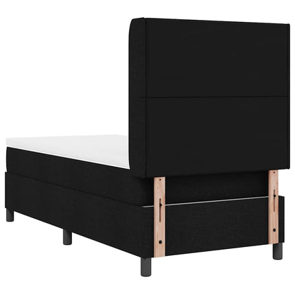 LED Box Spring Bed med hovedgærde Sort 80 x 200 cm Stof