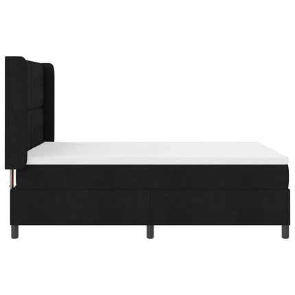 LED Box Spring Bed med hovedgærde Sort 160 x 200 cm Stof
