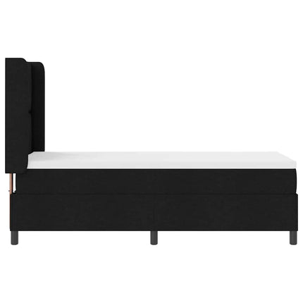 LED Box Spring Bed med hovedgærde Sort 80 x 200 cm Stof