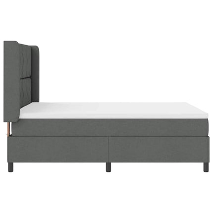 LED Box Spring Bed med hovedgærde Mørkegrå 160 x 200 cm Stof
