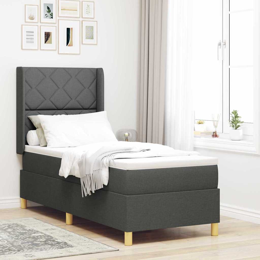 Box spring seng med LED-lysstrimler Gr 80 x 200 cm Stof