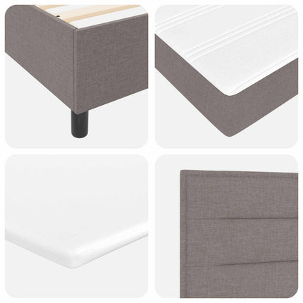 Box spring seng med hovedgærde Gråbrun 90 x 190 cm Stof