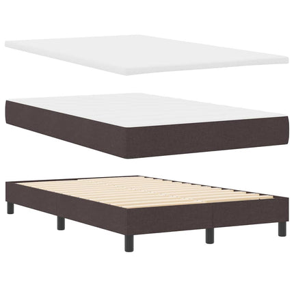 Box spring seng med hovedgærde Mørk Brun 120 x 200 cm Stof