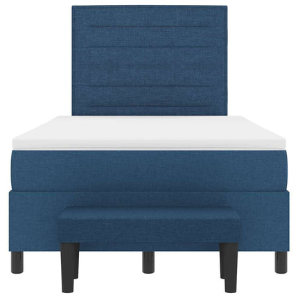Box spring seng med hovedgærde Blå 120 x 200 cm Stof