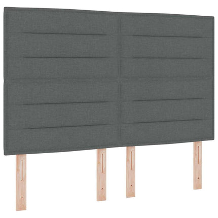 Box spring seng med pude Mørkegrå 160 x 200 cm Stof