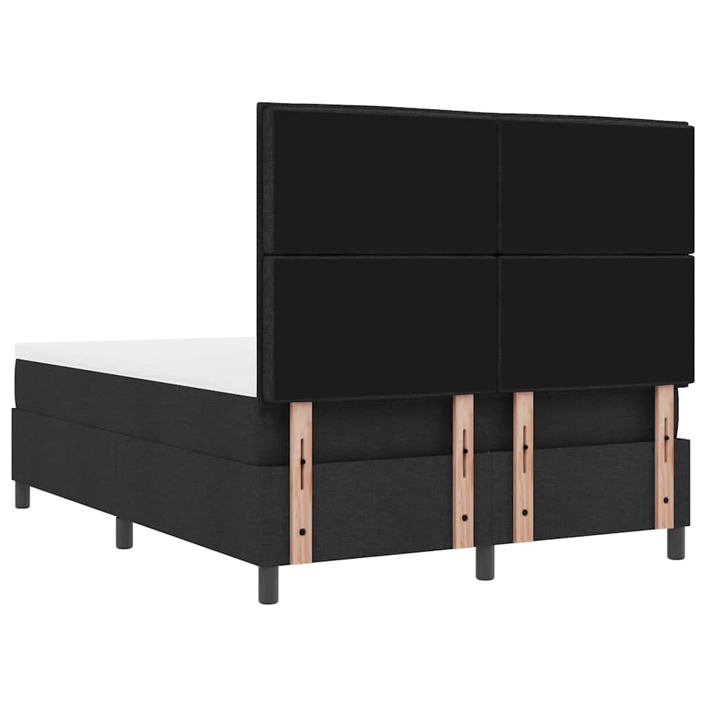 Box spring seng med hovedgærde Sort 160 x 200 cm Stof