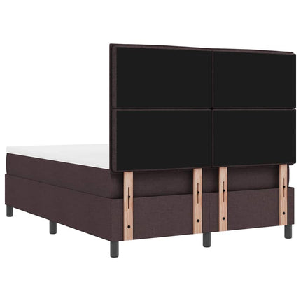 Box spring seng med hovedgærde Mørk Brun 160 x 200 cm Stof