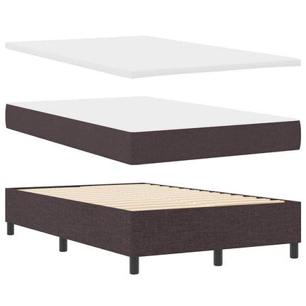 Box spring seng med pude Mørk Brun 120 x 190 cm Stof