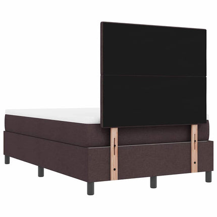 Box spring seng med pude Mørk Brun 120 x 190 cm Stof