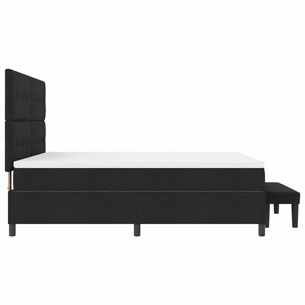 Box spring seng med madras Sort 180 x 200 cm Stof